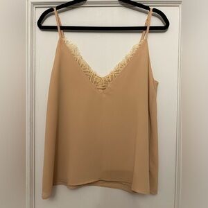 New France Sweewe Tank Camisole Top Lace Trim size M